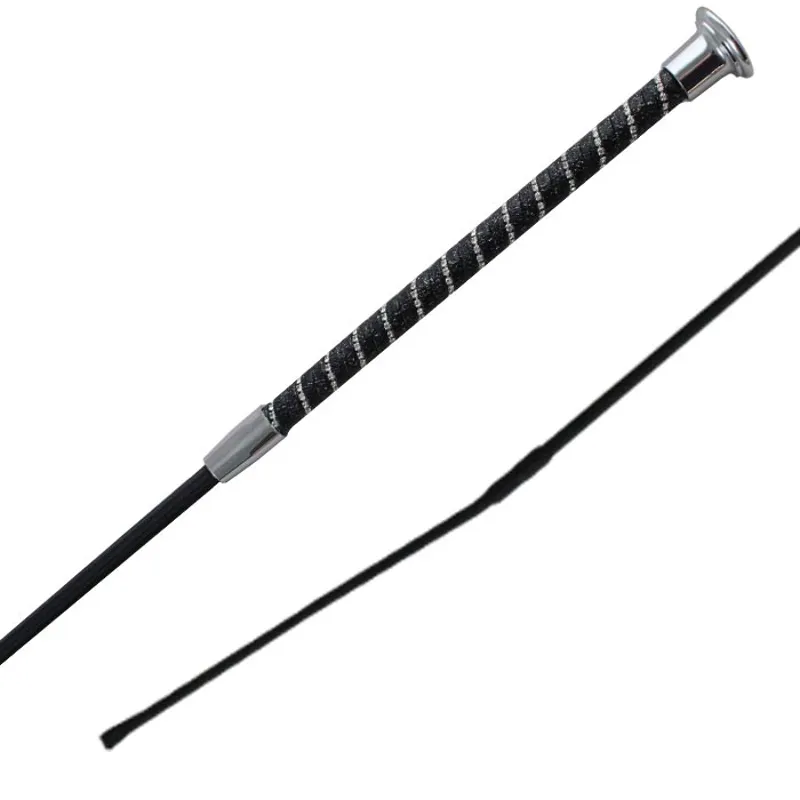 Woof Wear Twisted Dressage Whip in Silver